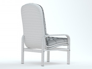 High Back Armchair Model 3D