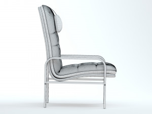 High Back Armchair Model 3D