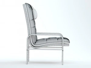 High Back Armchair 3D Model