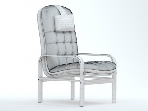 High Back Armchair Model 3D