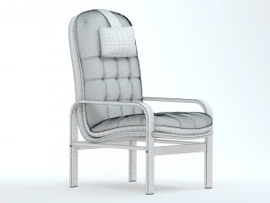 High Back Armchair 3D Model