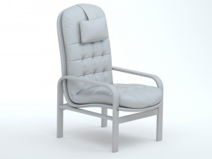 High Back Armchair Model 3D