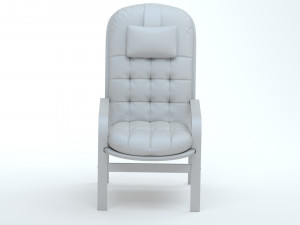 High Back Armchair Model 3D
