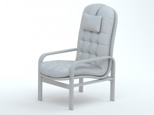 High Back Armchair Model 3D