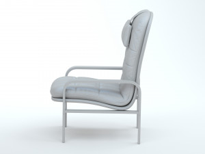 High Back Armchair Model 3D