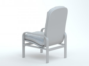 High Back Armchair Model 3D