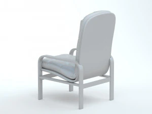 High Back Armchair 3D Model