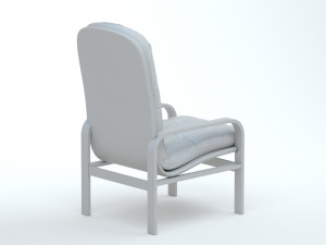 High Back Armchair Model 3D