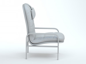 High Back Armchair Model 3D