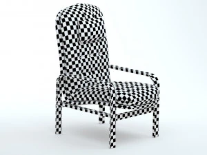 High Back Armchair 3D Model