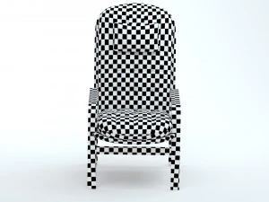 High Back Armchair 3D Model