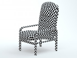 High Back Armchair Model 3D