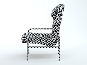 High Back Armchair Model 3D