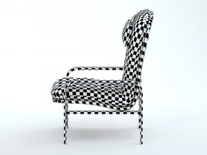 High Back Armchair 3D Model