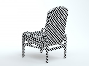 High Back Armchair Model 3D