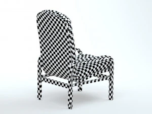 High Back Armchair 3D Model