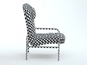 High Back Armchair 3D Model