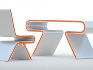 Omega Chair and Desk Modelo 3D