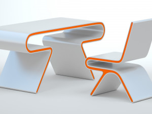 Omega Chair and Desk Model 3D