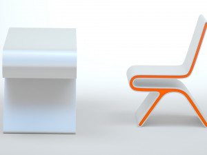 Omega Chair and Desk Model 3D