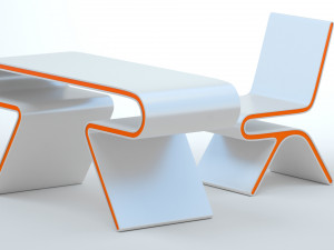 Omega Chair and Desk Model 3D