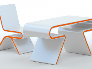 Omega Chair and Desk Model 3D