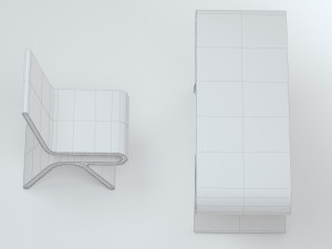 Omega Chair and Desk Model 3D