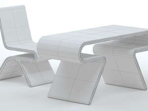 Omega Chair and Desk Model 3D