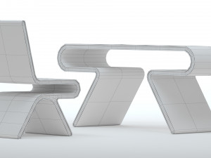 Omega Chair and Desk Model 3D
