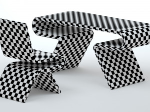 Omega Chair and Desk Model 3D