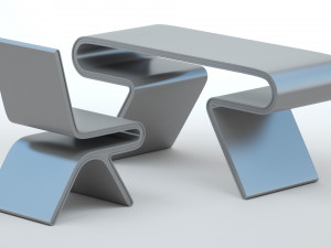 Omega Chair and Desk Model 3D