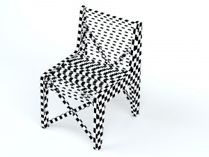 Collapsible Wood Chair and Table Modello 3D