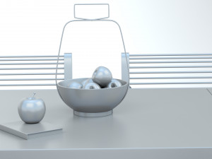 Collapsible Wood Chair and Table Modello 3D