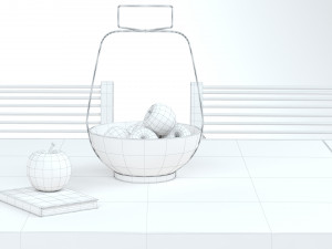 Collapsible Wood Chair and Table Modello 3D