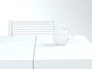 Collapsible Wood Chair and Table Modello 3D