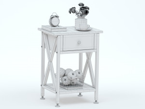 VECELO Table Night Stand Modèle 3D