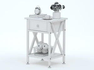 VECELO 테이블 나이트 스탠드 3D 모델