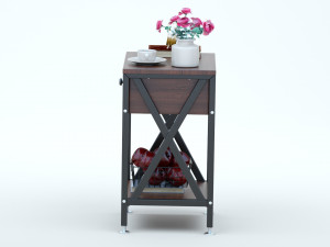 VECELO Table Night Stand Modèle 3D