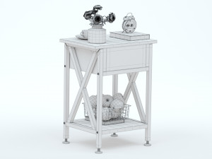 VECELO Table Night Stand Modèle 3D