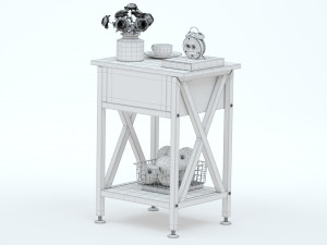 VECELO Table Night Stand Modèle 3D
