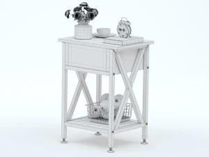 VECELO 테이블 나이트 스탠드 3D 모델