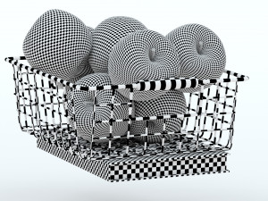 VECELO Table Night Stand Modèle 3D