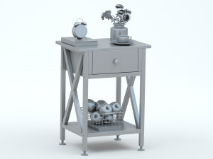 VECELO Table Night Stand Modèle 3D