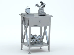 VECELO 테이블 나이트 스탠드 3D 모델