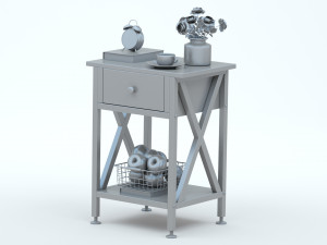 VECELO Table Night Stand Modèle 3D