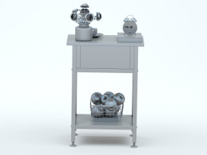 VECELO Table Night Stand Modèle 3D