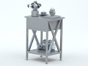VECELO Table Night Stand Modèle 3D