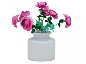 Vase mit Rosen 3D Modell