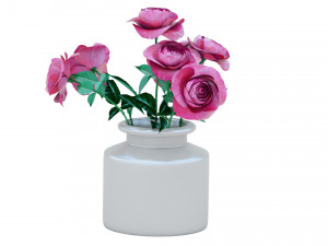 Vase with Roses Modello 3D