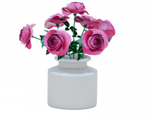Vase with Roses Modello 3D